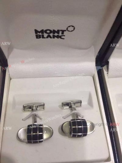 AAA Replica Montblanc Starwalker Cufflinks Black & Rubber